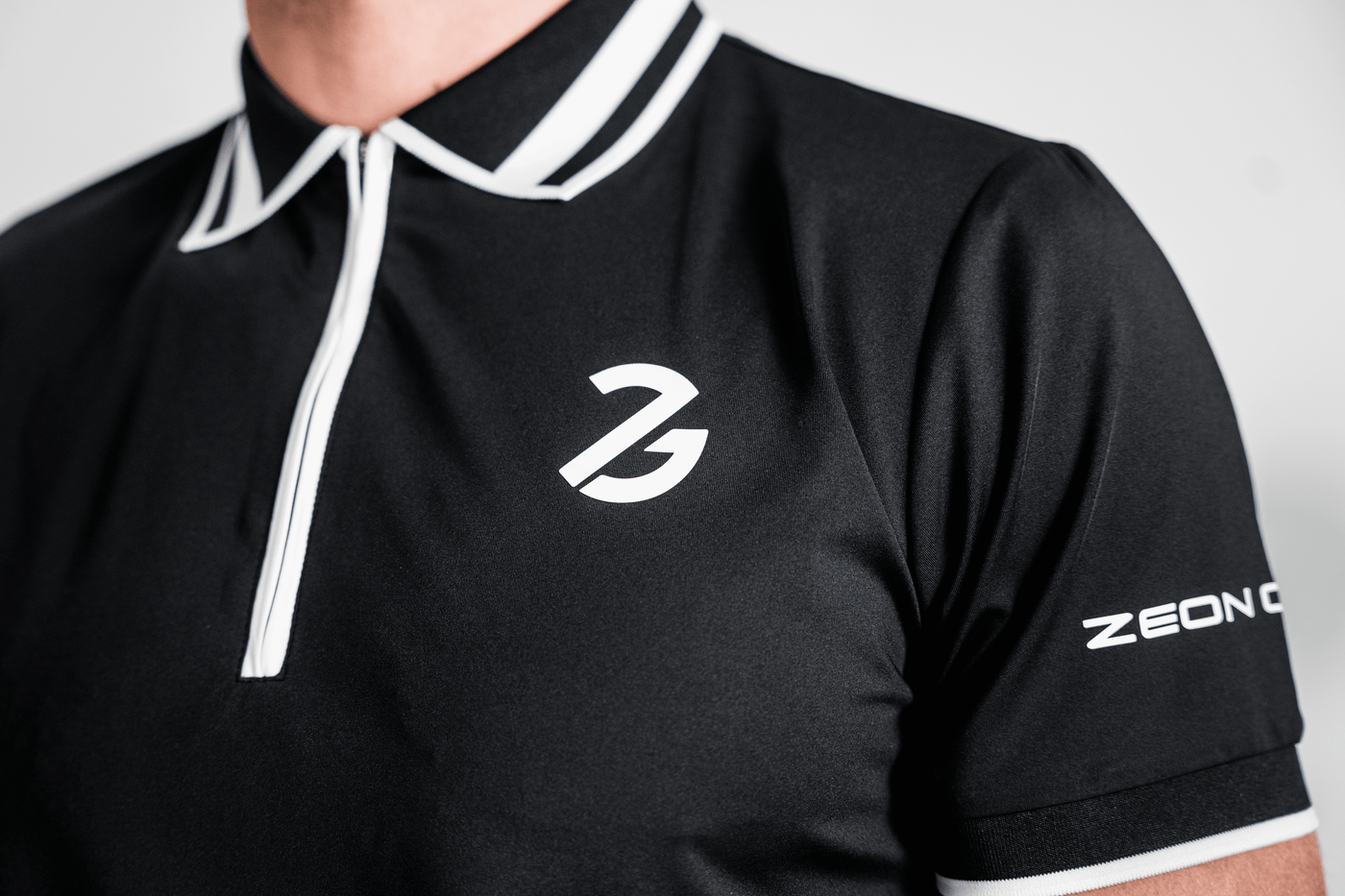 Amphion Zip-Neck Polo Black