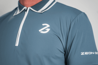 Amphion Zip-Neck Polo Teal