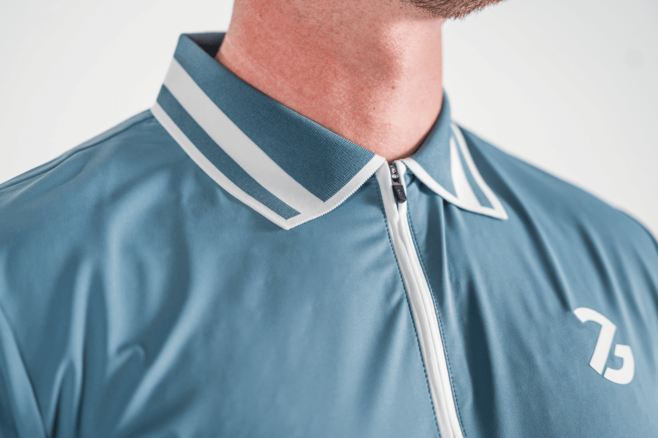 Amphion Zip-Neck Polo Teal