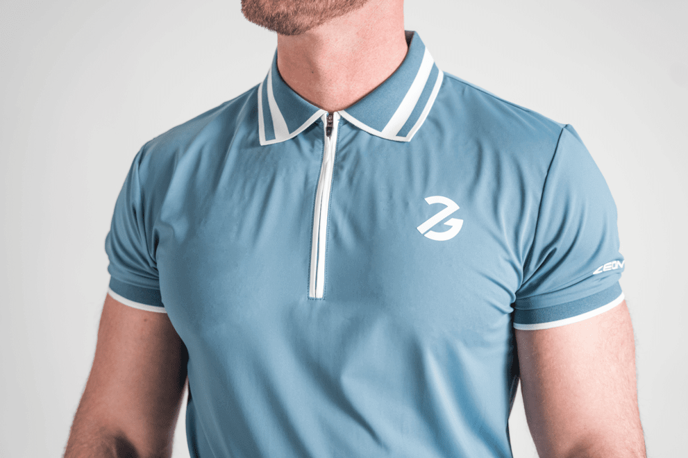 Amphion Zip-Neck Polo Teal