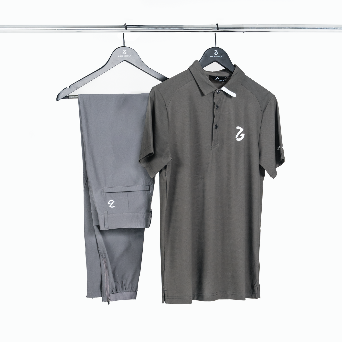 Helios Button Polo Slate Grey