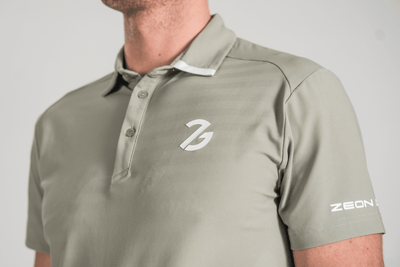 Helios Button Polo Stone