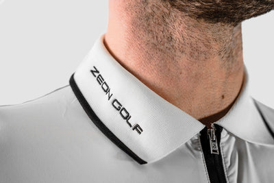 Nephele Zip-Neck Polo Shirt White