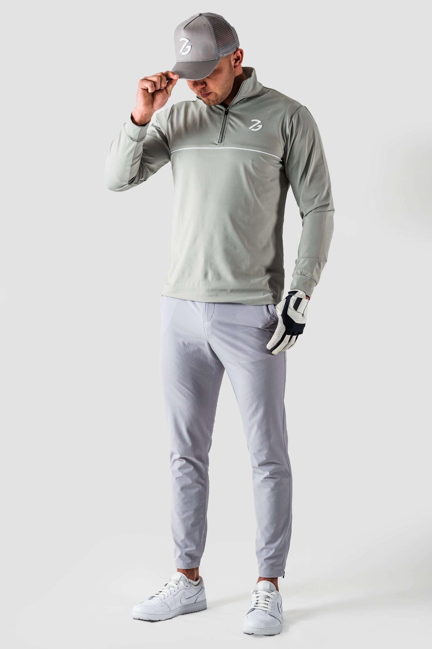 Anemos Grey Quarter Zip